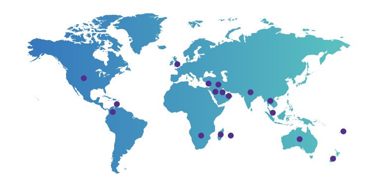Pragati Group Global Presence Map
